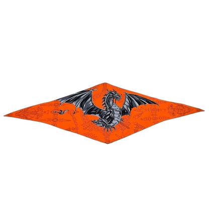 Hermes Losange Dragon Flash Silk Cashmere Orange Scarf