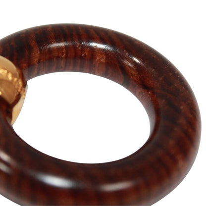 Hermes Star Charm Brown Scarf Ring Gold — view 7
