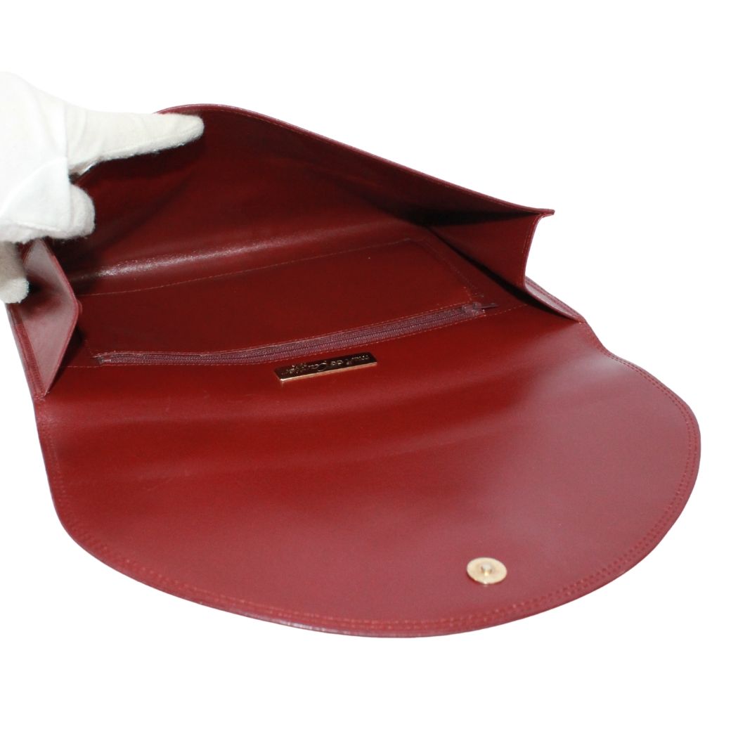 Cartier Must Line Leather Bordeaux Clutch Gold — view 7