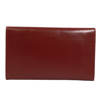 Cartier Must Line Leather Bordeaux Clutch Gold — view 3