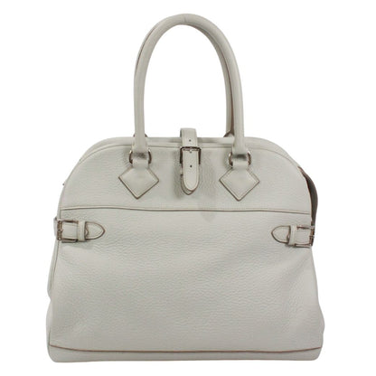 Hermes Atlas 35 Taurillon Clemence Leather Gray Handbag Silver