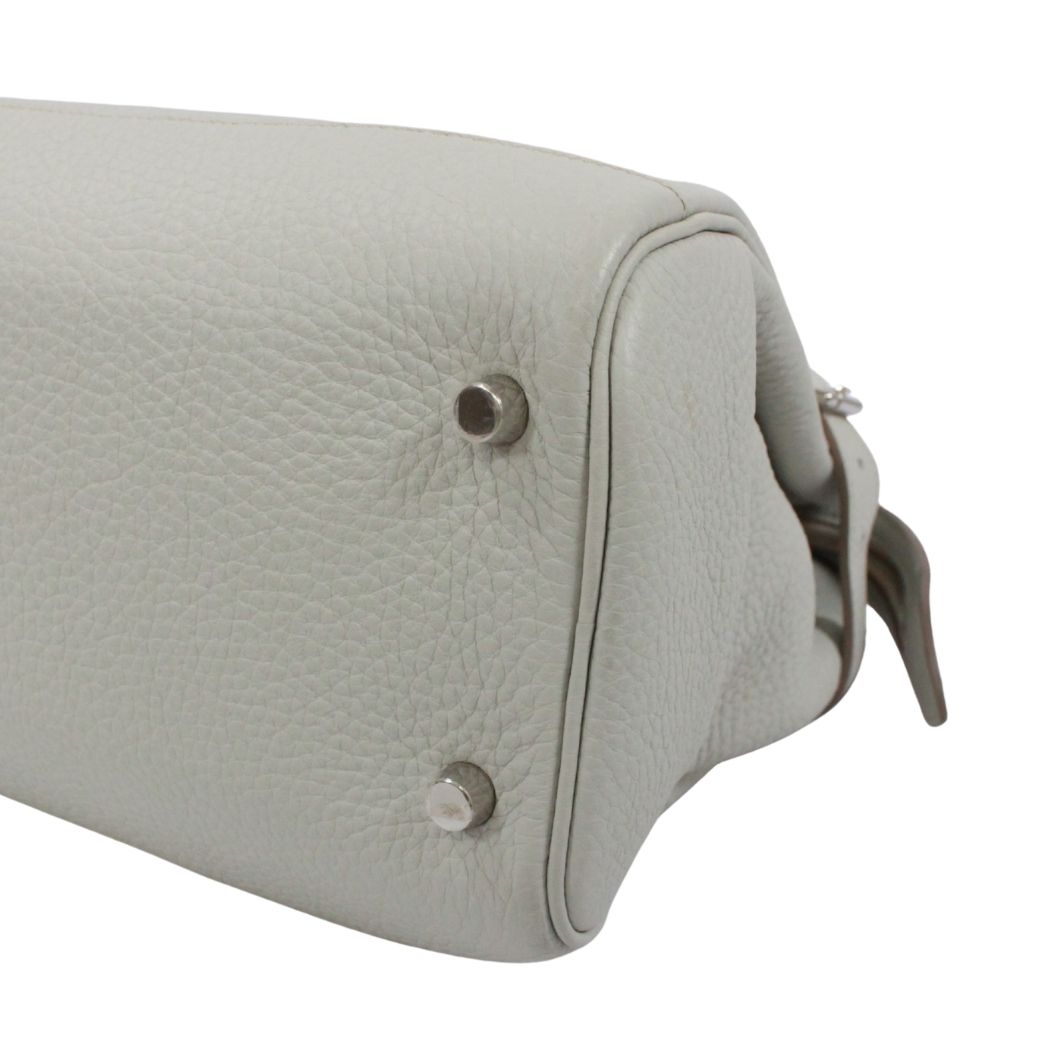 Hermes Atlas 35 Taurillon Clemence Leather Gray Handbag Silver — view 5