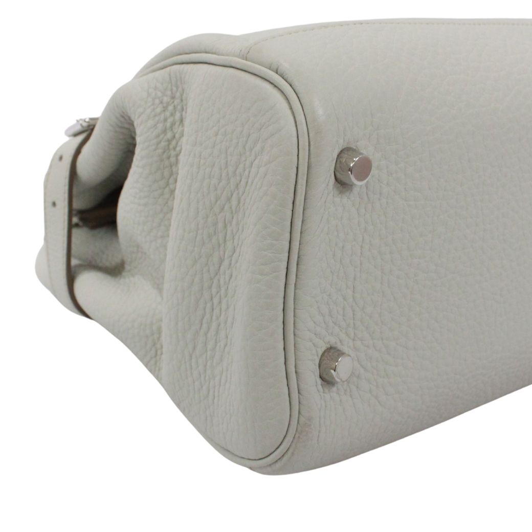Hermes Atlas 35 Taurillon Clemence Leather Gray Handbag Silver — view 6