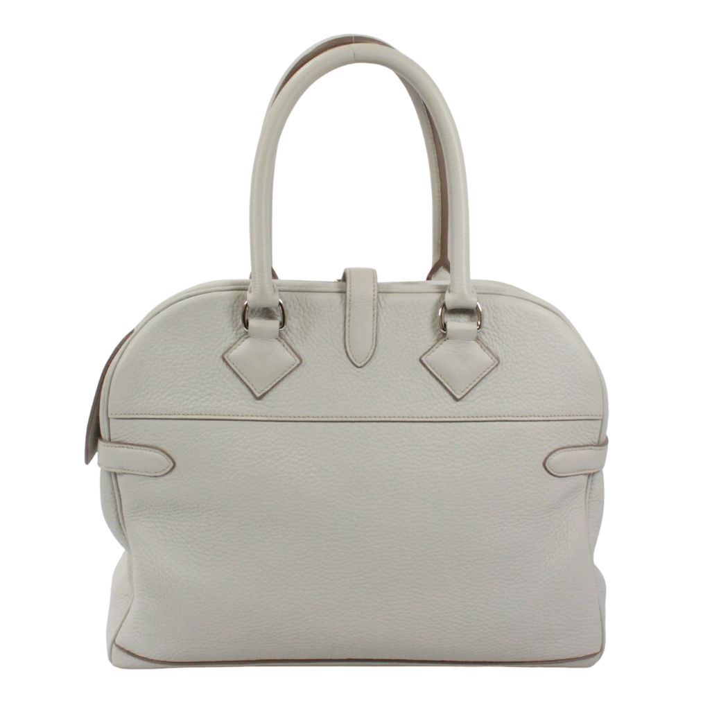 Hermes Atlas 35 Taurillon Clemence Leather Gray Handbag Silver — view 3