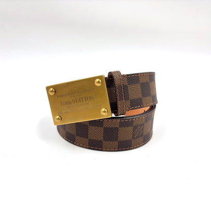 Louis Vuitton Damier Ceinture Brown Belt Gold