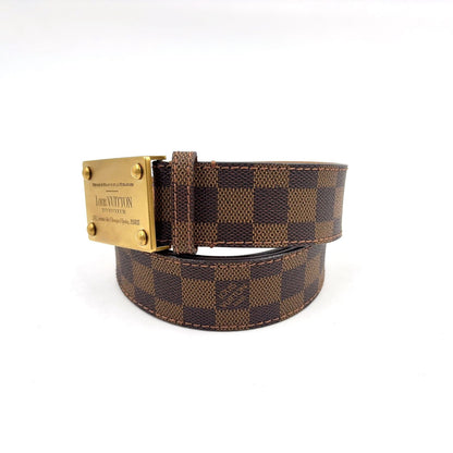 Louis Vuitton Damier Ceinture Brown Belt Gold — view 2