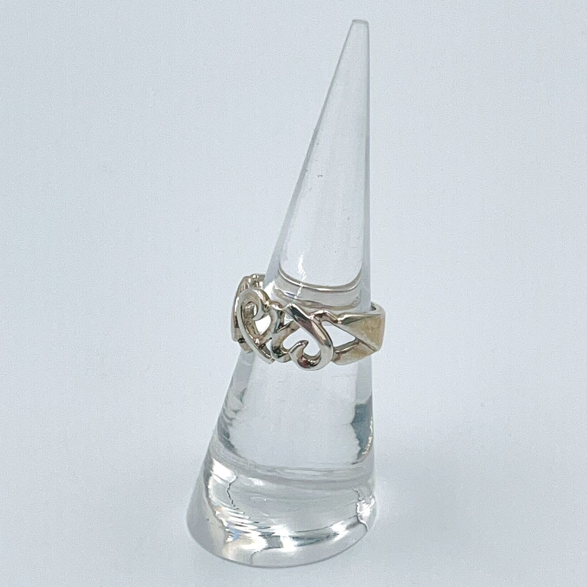 Tiffany & Co Triple Loving Heart Bandring Silver Ring — view 8