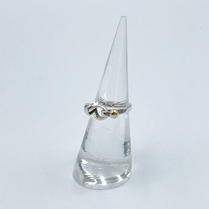 Tiffany & Co Hook & Eye Love Knot Ring Yellow Gold Silver — view 7