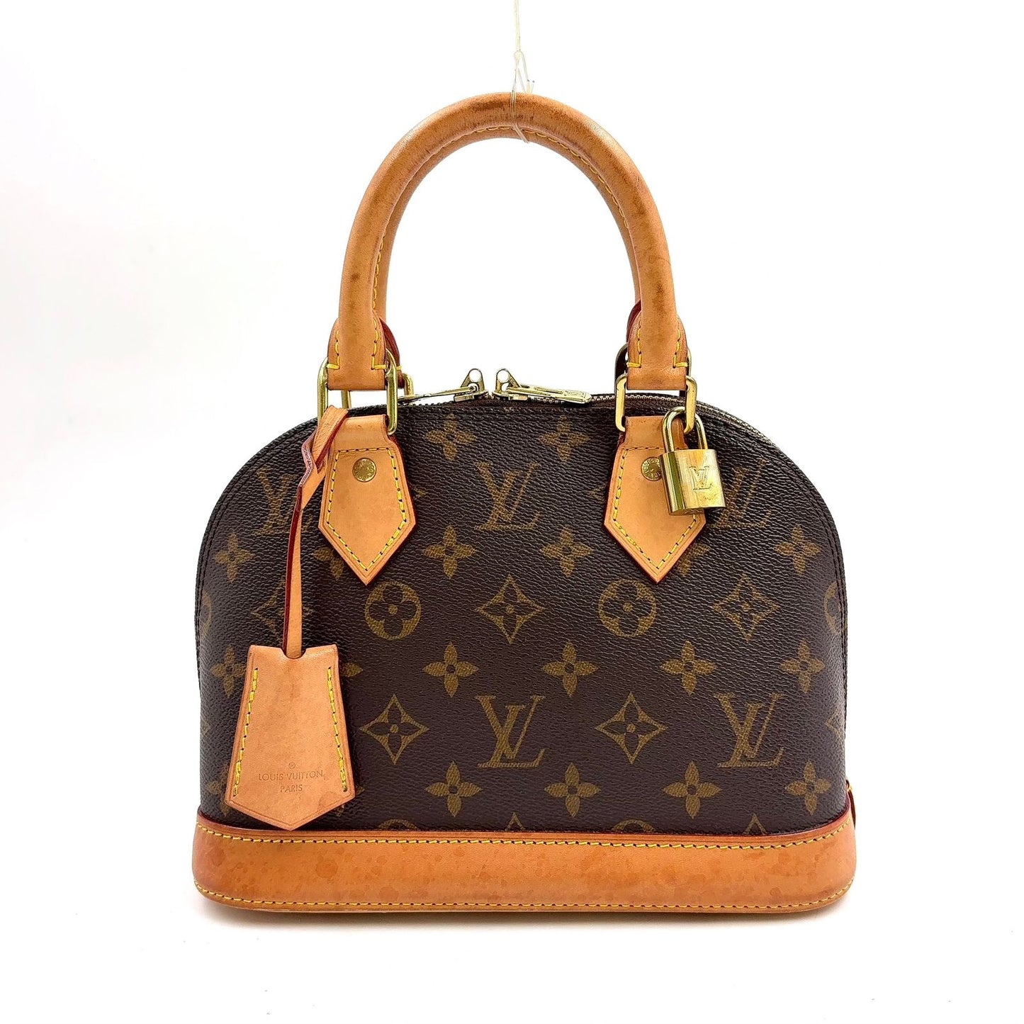 Louis Vuitton Alma BB Monogram Unknown Leather Brown Handbag Gold