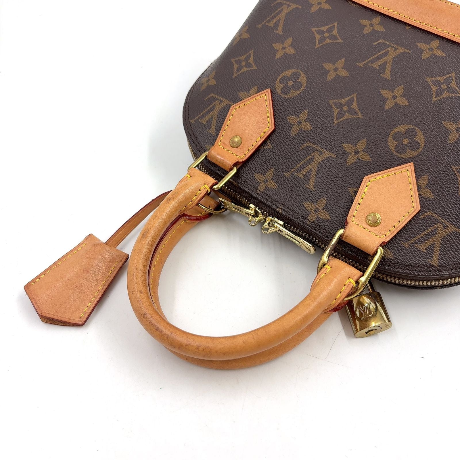 Louis Vuitton Alma BB Monogram Unknown Leather Brown Handbag Gold — view 6