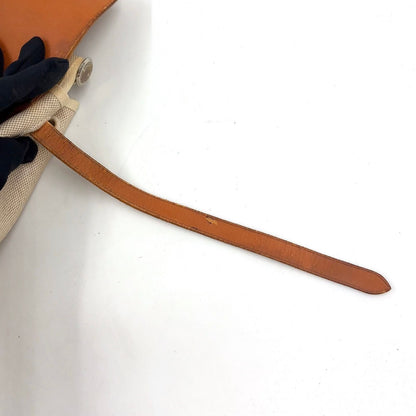Hermes Herbag a Dos PM 2-Way Shoulder Bag Leather Canvas Beige Light Brown — view 7