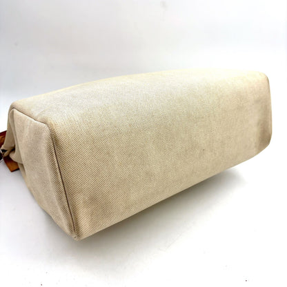 Hermes Herbag a Dos PM 2-Way Shoulder Bag Leather Canvas Beige Light Brown — view 6