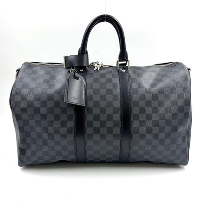 Louis Vuitton Keepall Bandouliere 45 Damier Graphite Leather