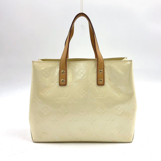 Louis Vuitton Reed PM Monogram Vernis Pe Loulou Leather Patent Off White Beige