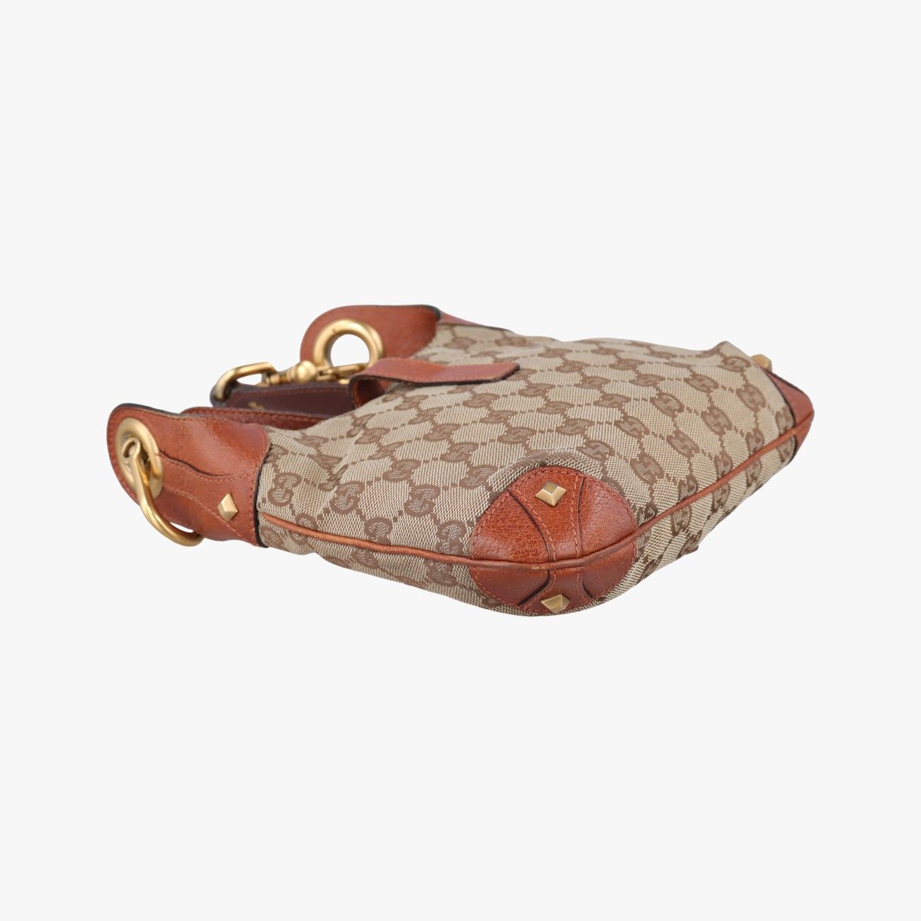 Gucci New Jackie Beige Brown Canvas Leather Shoulder Bag — view 7