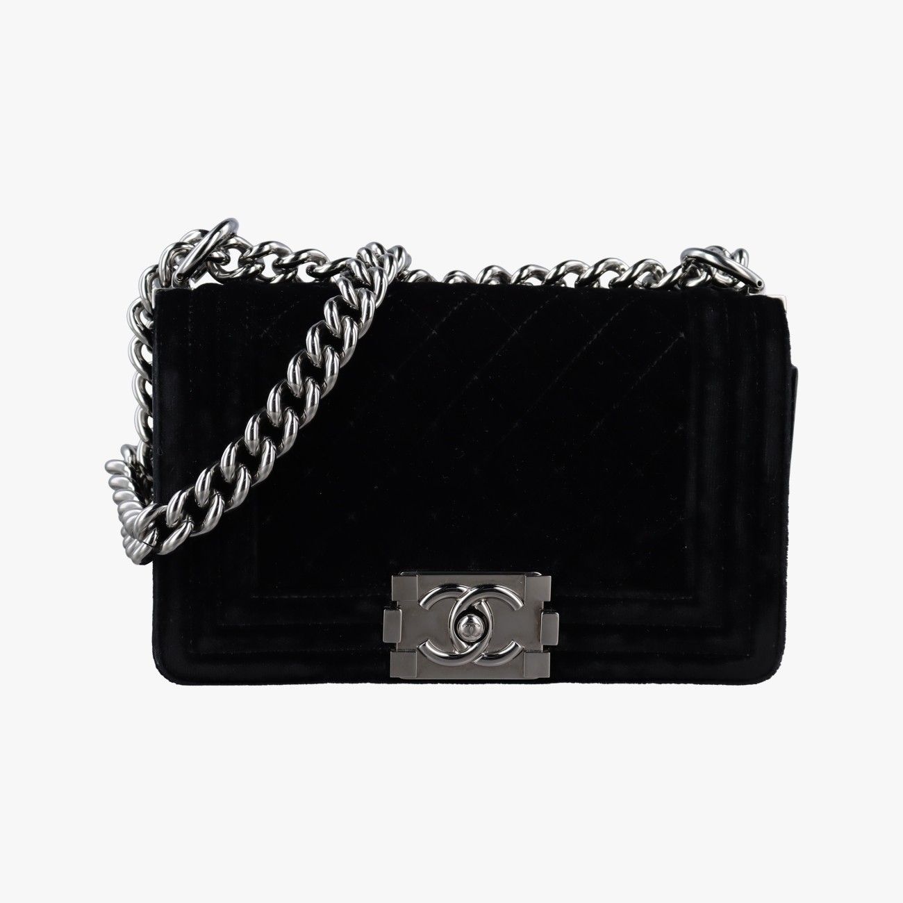 Chanel Boy Black Velour