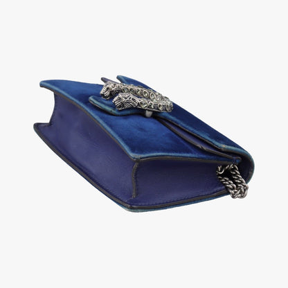 Gucci Dionysus Blue Velour Shoulder Bag — view 4