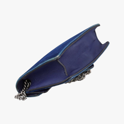 Gucci Dionysus Blue Velour Shoulder Bag — view 7