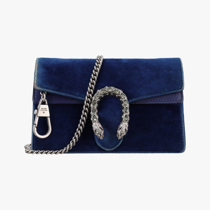 Gucci Dionysus Blue Velour Shoulder Bag