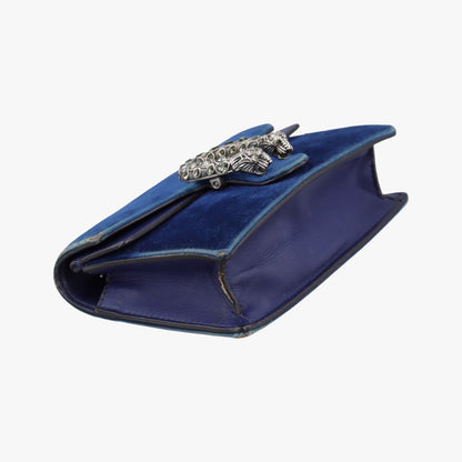 Gucci Dionysus Blue Velour Shoulder Bag — view 5