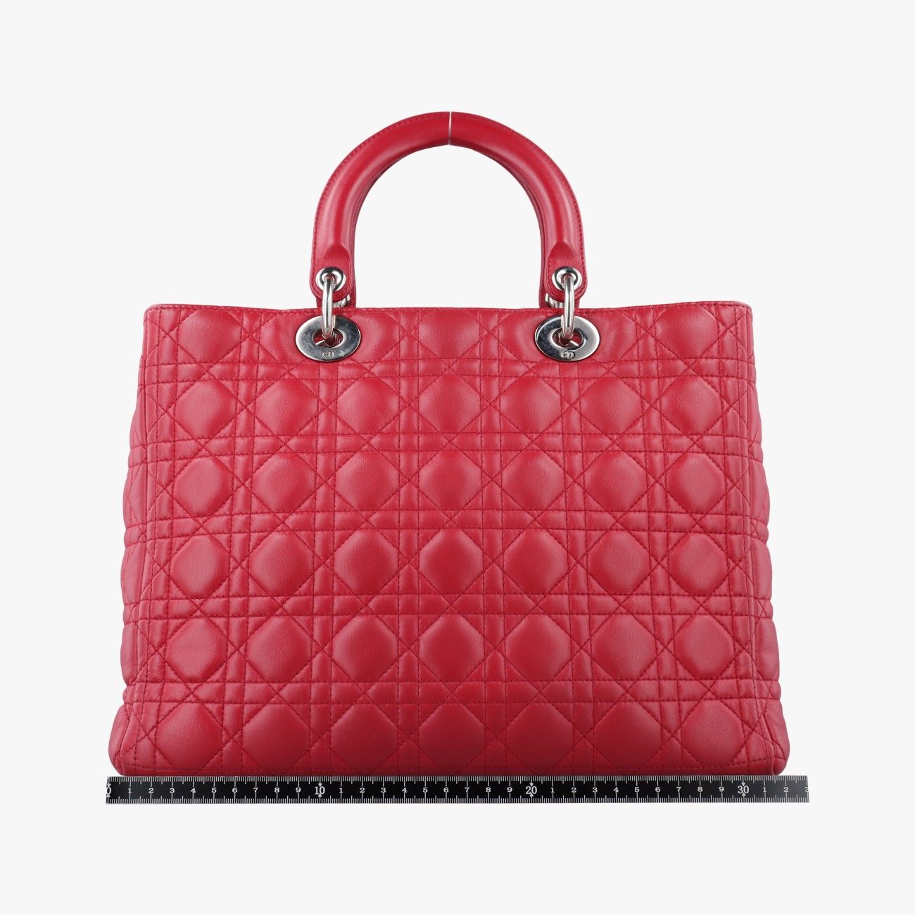 Dior Lady Red Lambskin Handbag — view 2