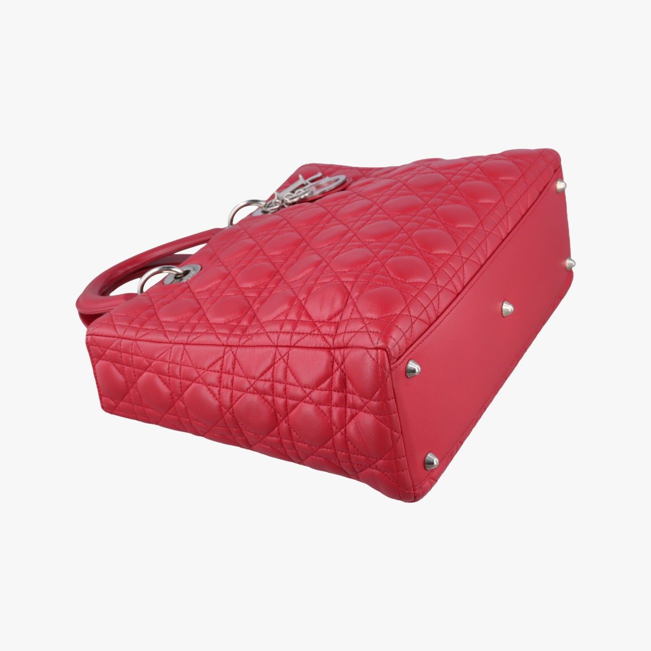 Dior Lady Red Lambskin Handbag — view 5