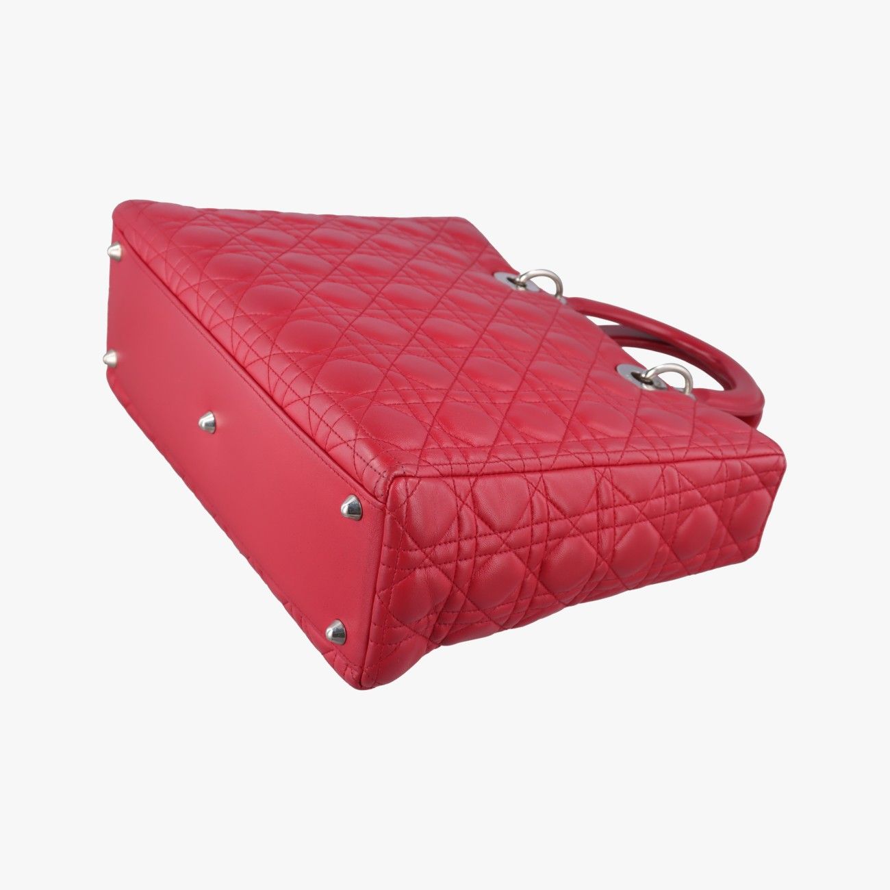 Dior Lady Red Lambskin Handbag — view 6