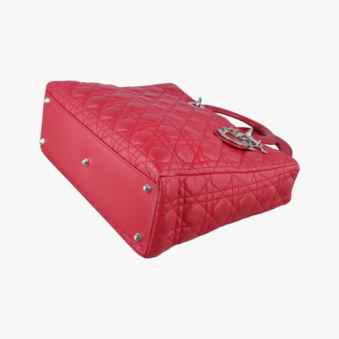 Dior Lady Red Lambskin Handbag — view 4
