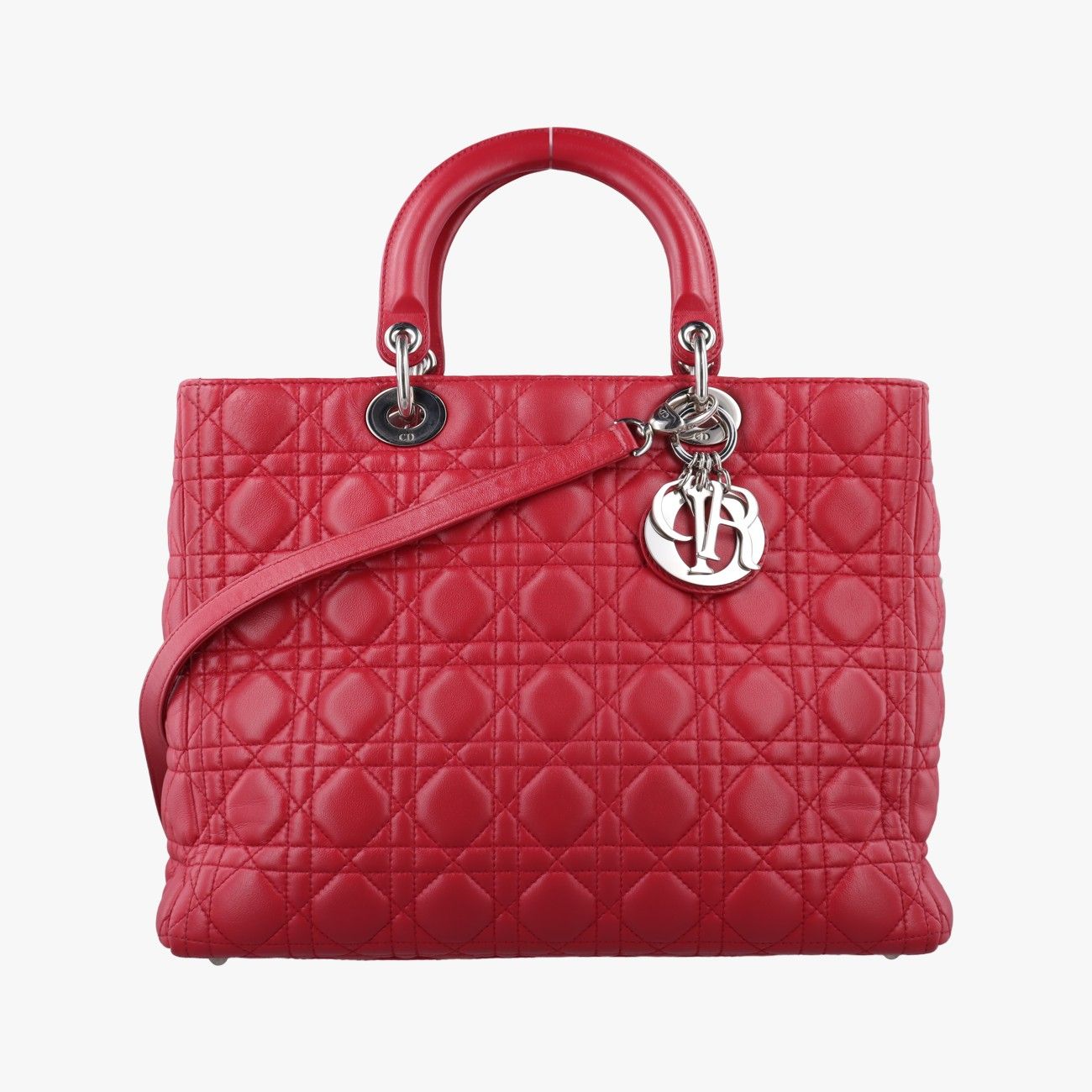 Dior Lady Red Lambskin Handbag