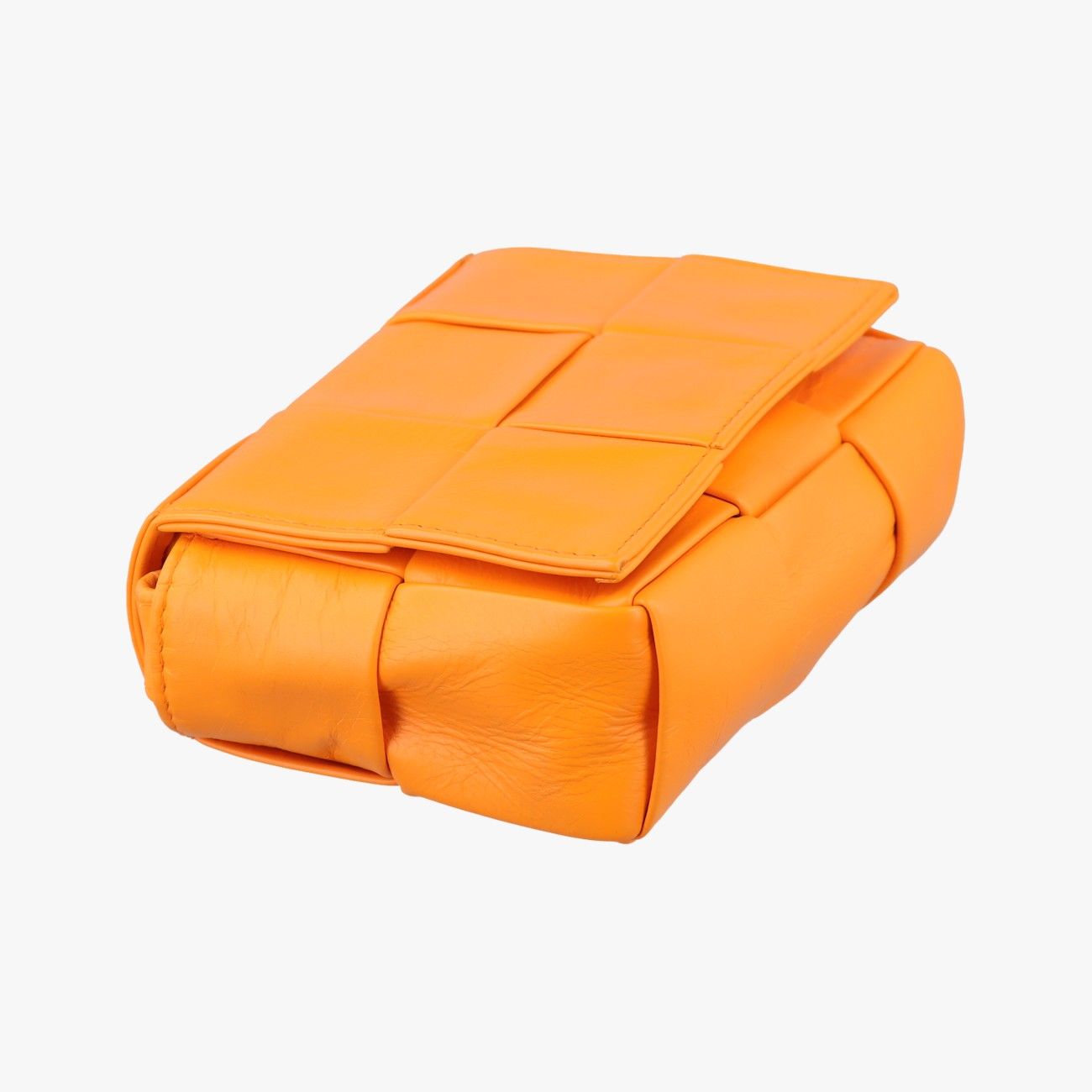 Bottega Veneta Candy Cassette Orange Lambskin Shoulder Bag — view 5