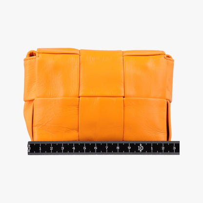 Bottega Veneta Candy Cassette Orange Lambskin Shoulder Bag — view 2