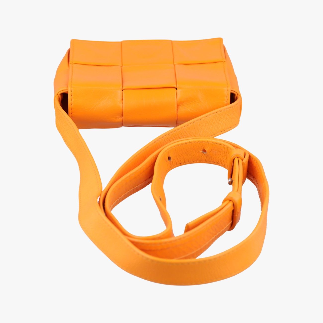 Bottega Veneta Candy Cassette Orange Lambskin Shoulder Bag — view 8