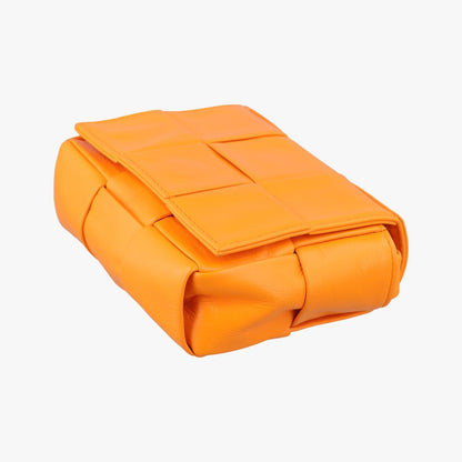 Bottega Veneta Candy Cassette Orange Lambskin Shoulder Bag — view 4