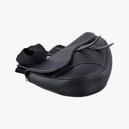 Dior Saddle Black Leather Shoulder Bag — view 5