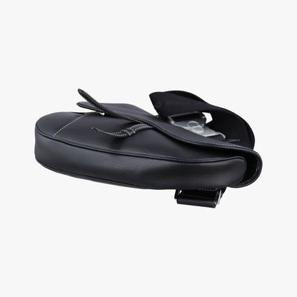Dior Saddle Black Leather Shoulder Bag — view 4
