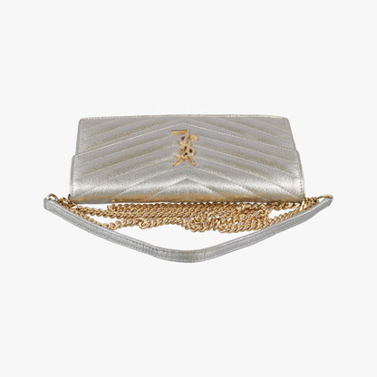 Saint Laurent Monogram Gold Leather — view 8
