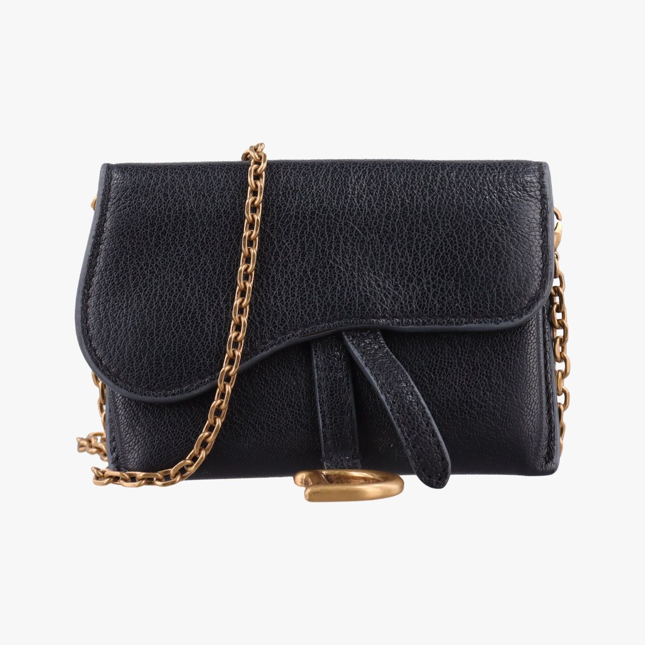 Dior Saddle Black Leather Shoulder Bag