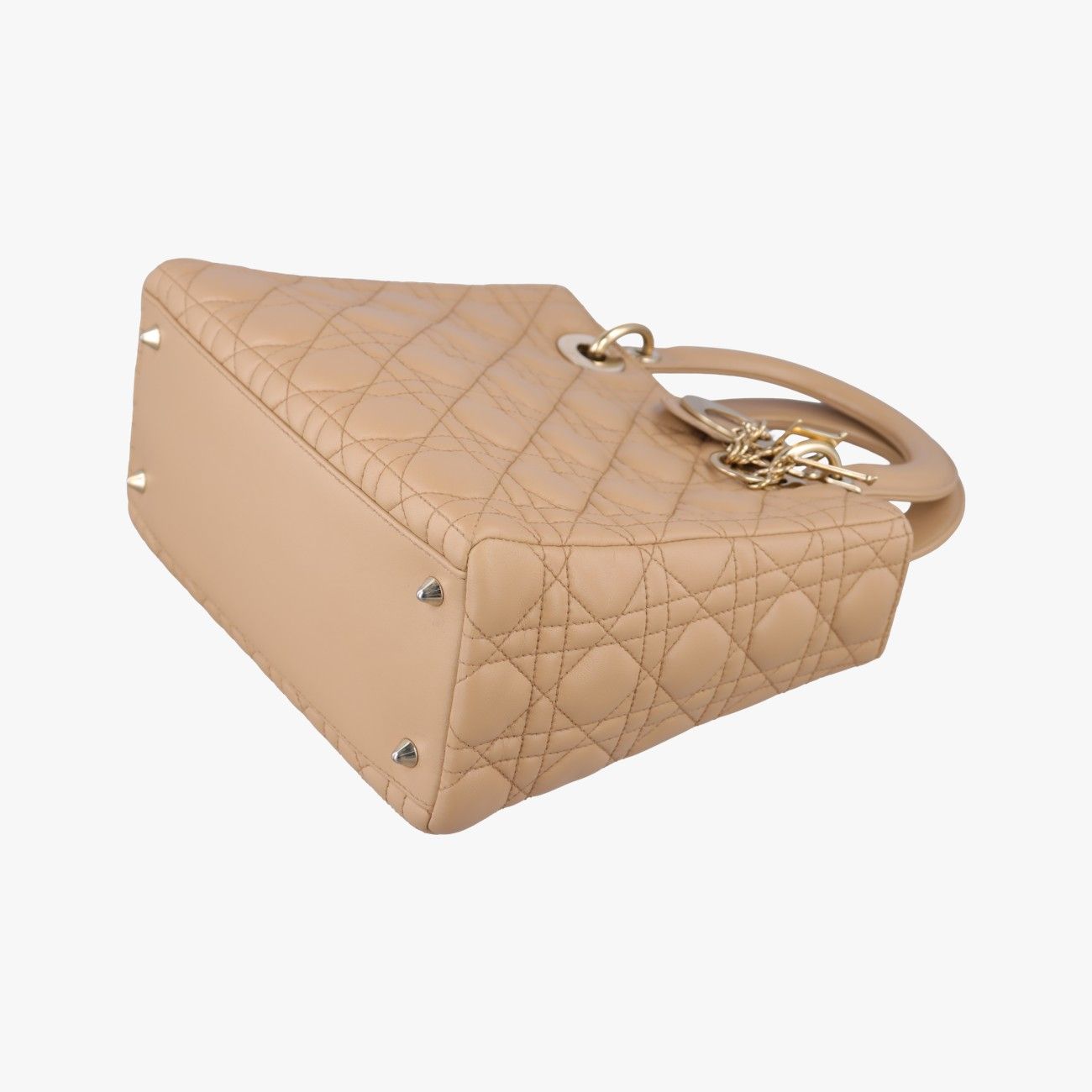 Dior Lady Beige Lambskin Handbag — view 4