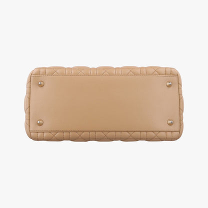 Dior Lady Beige Lambskin Handbag — view 3