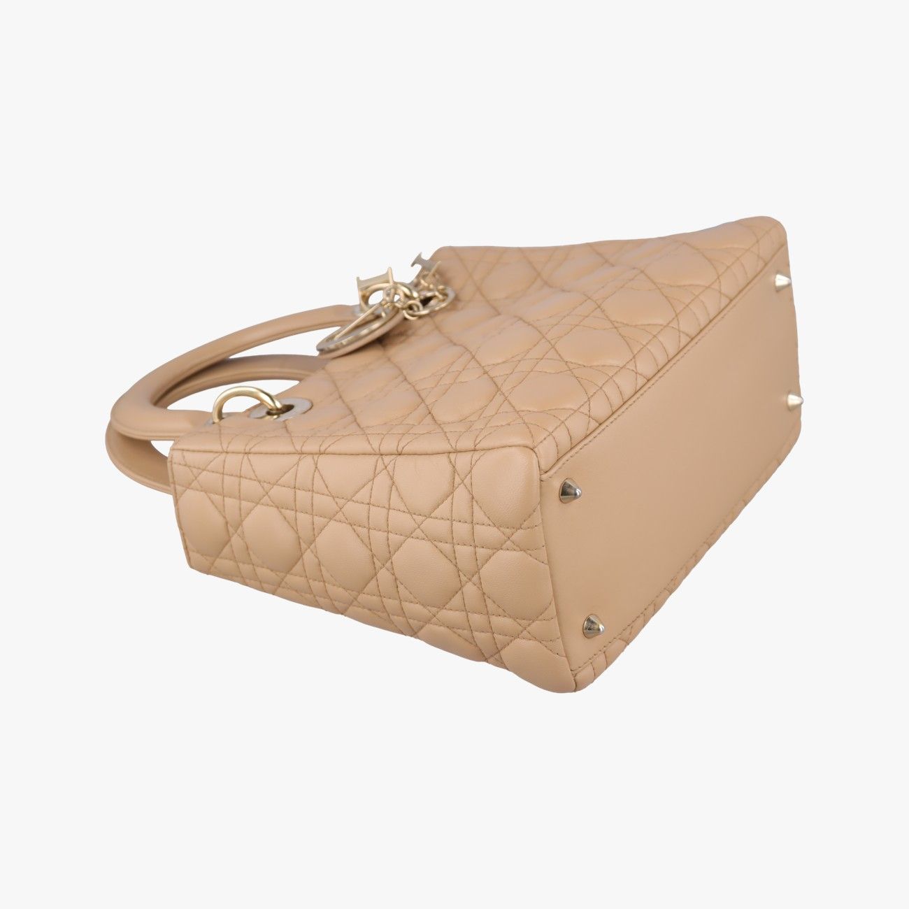 Dior Lady Beige Lambskin Handbag — view 5