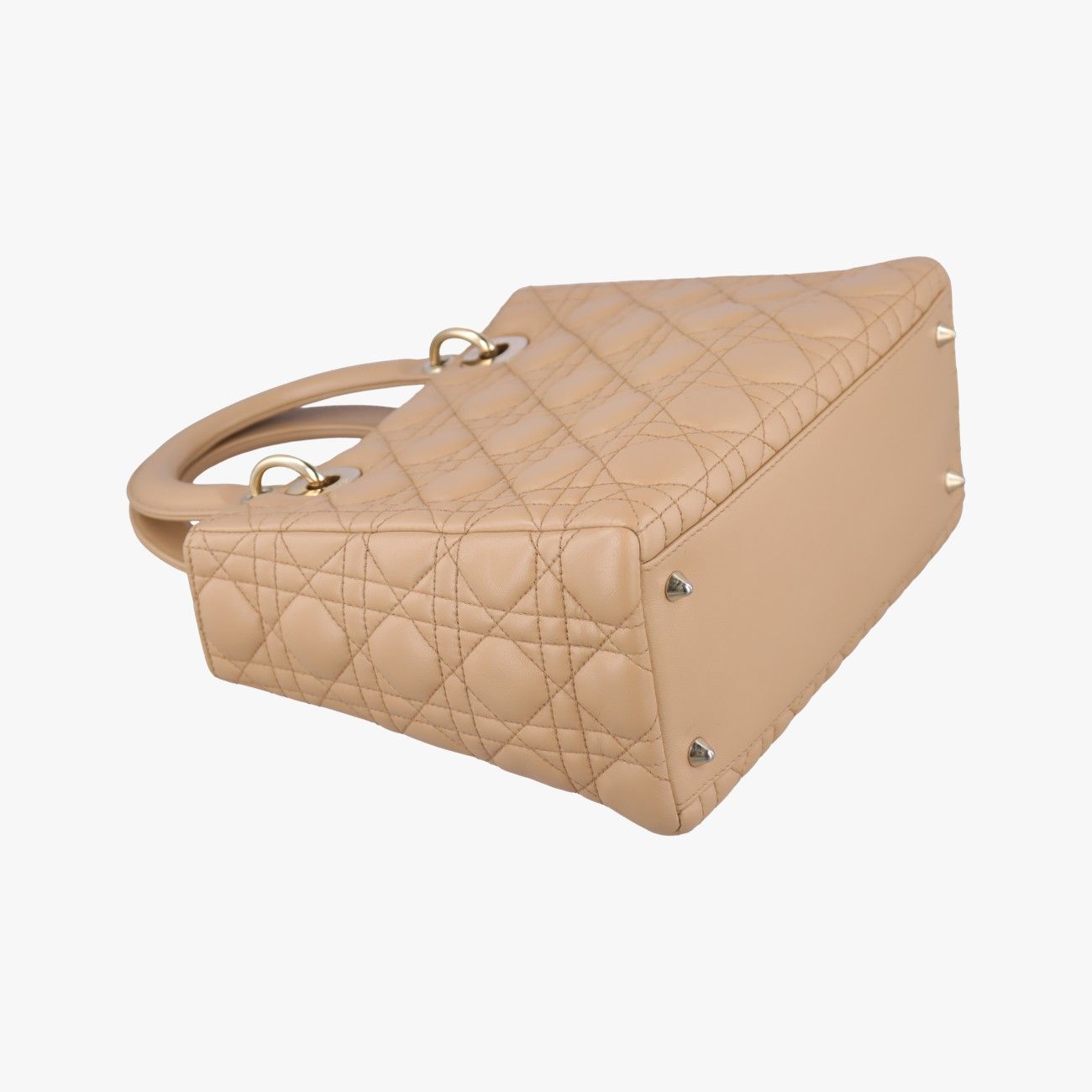 Dior Lady Beige Lambskin Handbag — view 7