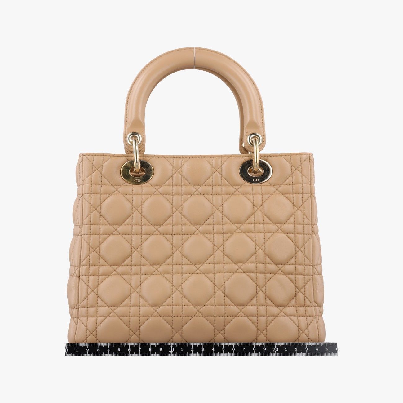 Dior Lady Beige Lambskin Handbag — view 2