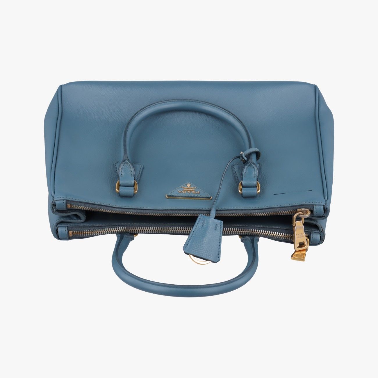 Prada Galleria Blue Saffiano Leather 7 — view 8