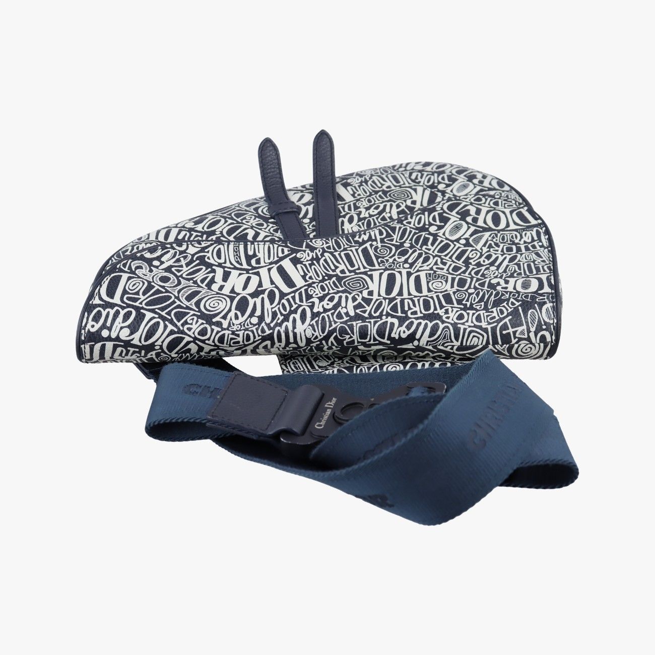 Dior Saddle Navy Leather Shoulder Bag — view 8