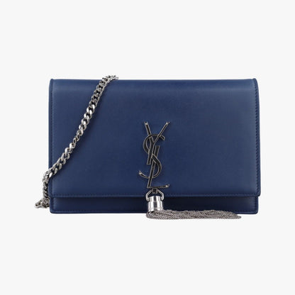 Saint Laurent Kate Navy Leather