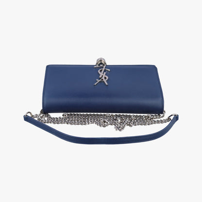Saint Laurent Kate Navy Leather — view 8