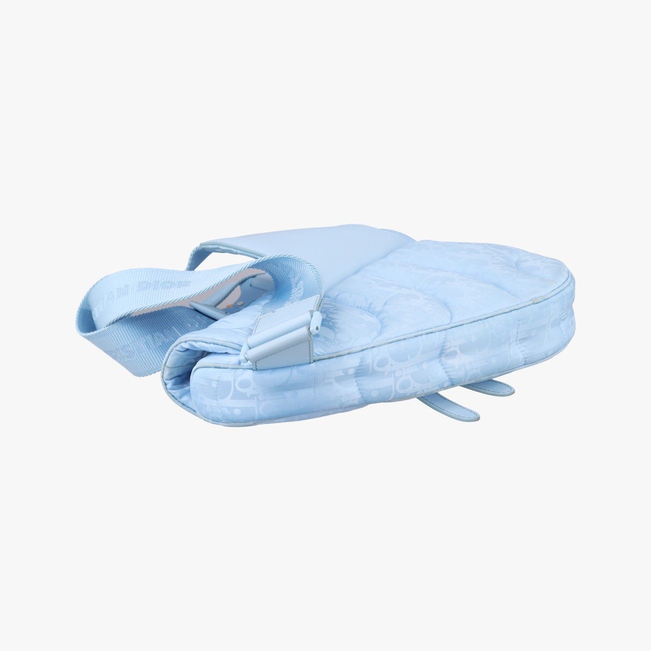 Dior Erl Collaboration Saddle Blue Fabric Shoulder Bag — view 7