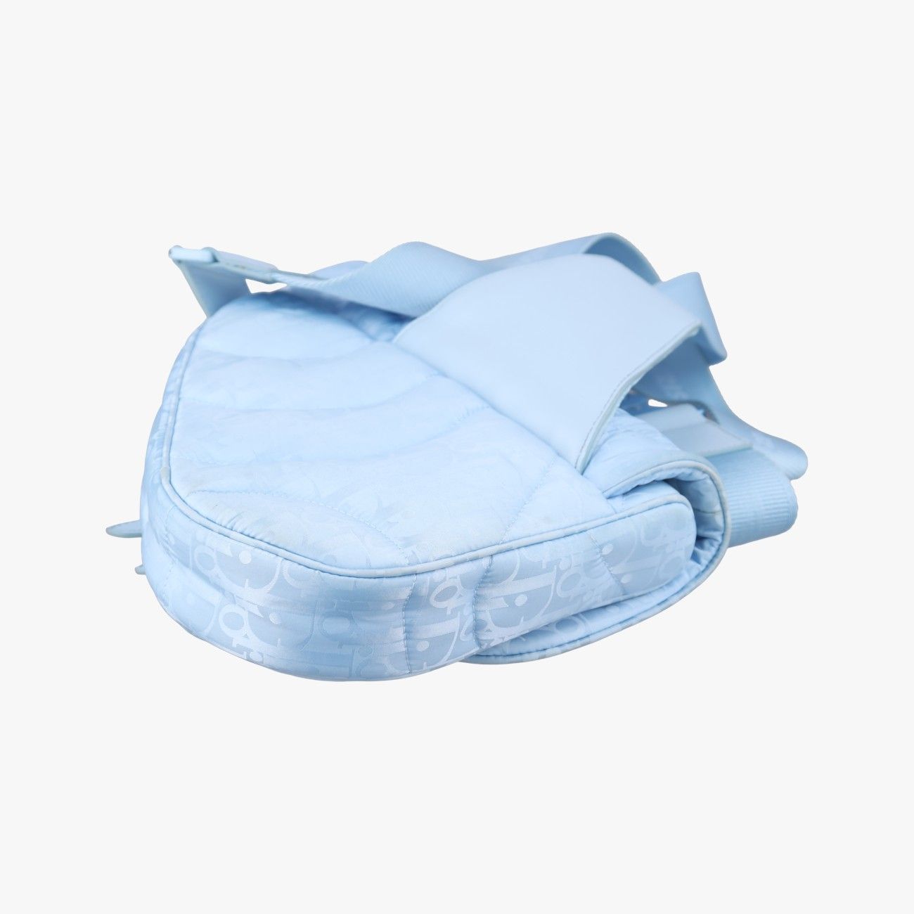 Dior Erl Collaboration Saddle Blue Fabric Shoulder Bag — view 6