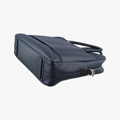Prada Business Briefcase Navy Saffiano Leather 7 a — view 6