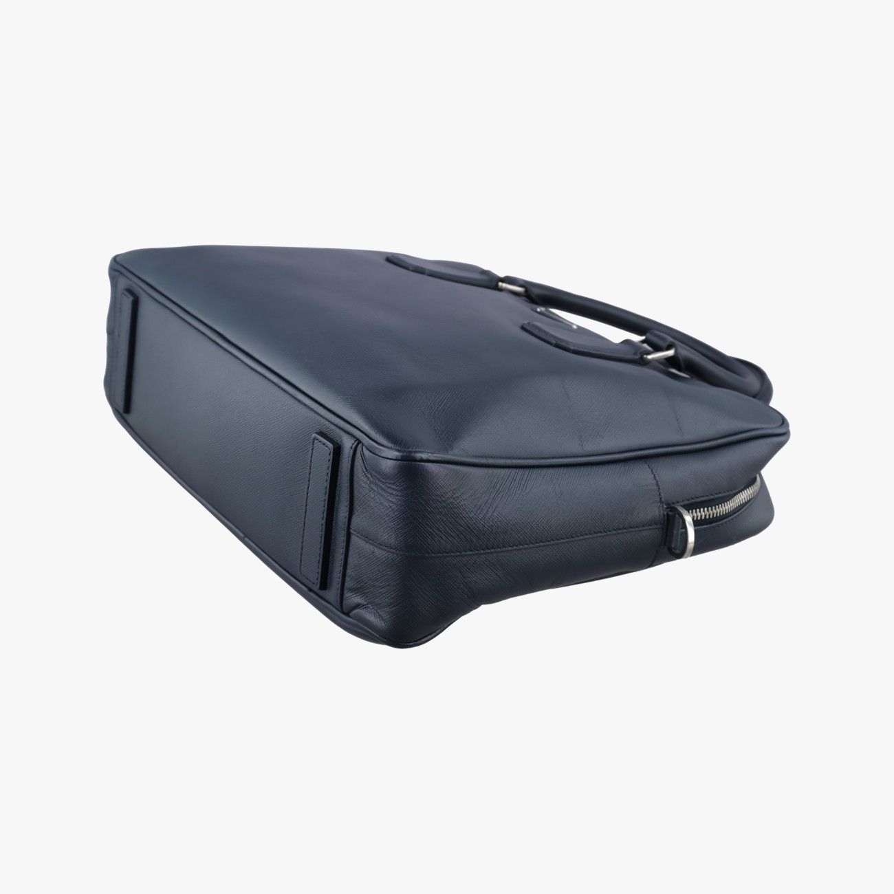 Prada Business Briefcase Navy Saffiano Leather 7 a — view 4
